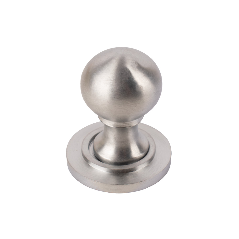 Sash Heritage Window Ball Shutter Knob - Satin Chrome